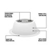 PROCURU [6-Pack] 6" Metal Recessed Can Light Trim Cover, Step
