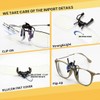 Riwissipa Reading Glasses Clip On Magnifiers for Eyeglasses and Flip