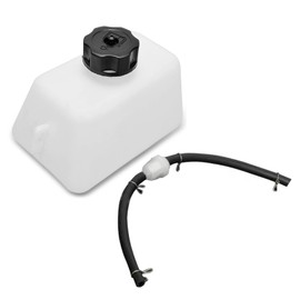 Titgoes 1 PC Motorcycle Petrol Tank, Podoy Mini Bike Fuel Tank, Motorcycle Fuel Modified System Replacement, Universal for Quad Dirt Pocket ATV 2 Stroke 43cc 45cc 47cc 49cc (White)