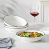 MALACASA 8.85" Large Pasta Bowls, 42 OZ White Salad Bowls