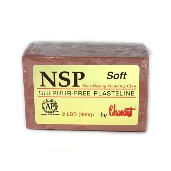 Chavant NSP Soft Brown Sculpting and Modeling Clay (1/4 Case)