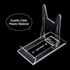 WANDIC Acrylic Plate Stands, 10 Pcs Mini Clear Plastic Display
