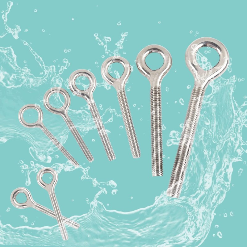 HVDHYY M5 304 Stainless Steel Eye Bolts Closed Coil Screw