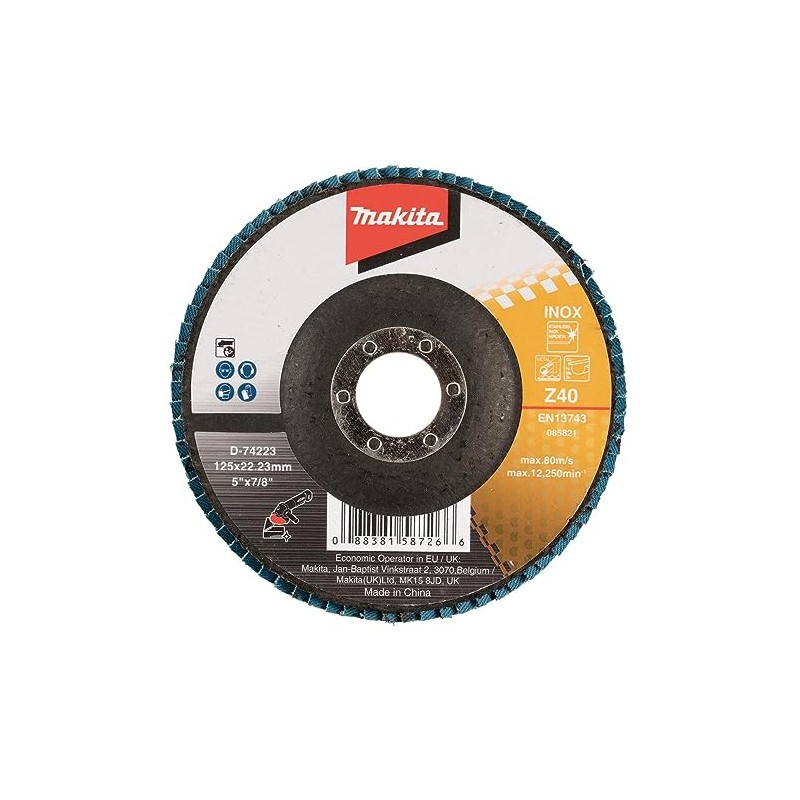 Makita Serrated Disc 125 mm Zirconia Grit 40 Economy