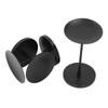 3pcs Pillar Candle Holder Black Double Sided Black Piano Paint