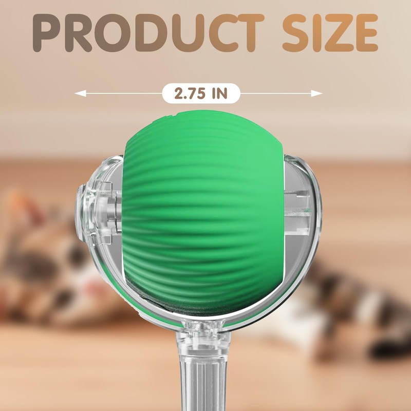 Rocfish Interactive Cat Toy for Indoor, Smart Automatic Cat Chase