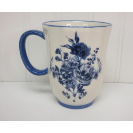 Pioneer Woman Delilah Floral Mug Cup Stoneware Blue White 12oz