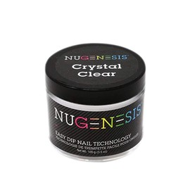 Nugenesis - 100% Pure Nail Dipping Powder - Pink & White (Refill 3.5oz, Crystal Clear)