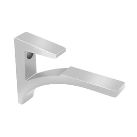 Aluminum Shelf Bracket for 5/8" to 3/4" Glass - Wall Mounted Decorative Shelf Supports with Screws by Fab Glass and Mirror