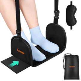 Airplane Foot Hammock - Anti Slip Foot Hammock for Plane Travel to Relax Your Feet, Airplane Foot Rest for Air Travel, Leg Hammock for Airplane Travel