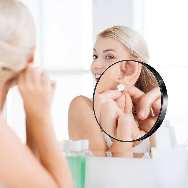 Magnifying Mirror 10X&30X Set, Magnified Mirror 3.5" with Two Suction