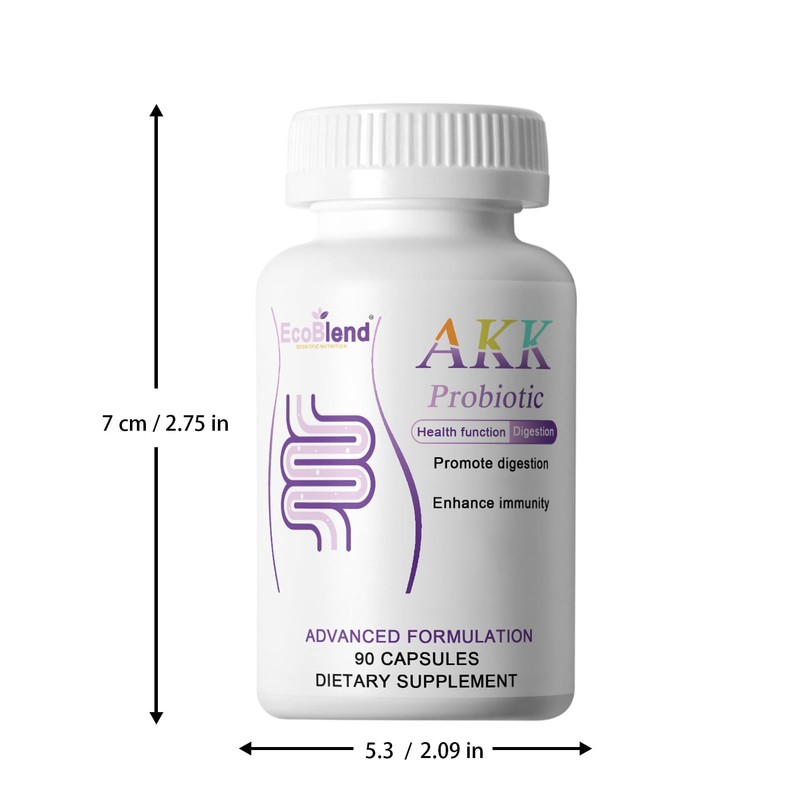 EcoBlend Probiotic 6 Strains AKK Formula for Gut Health, 90