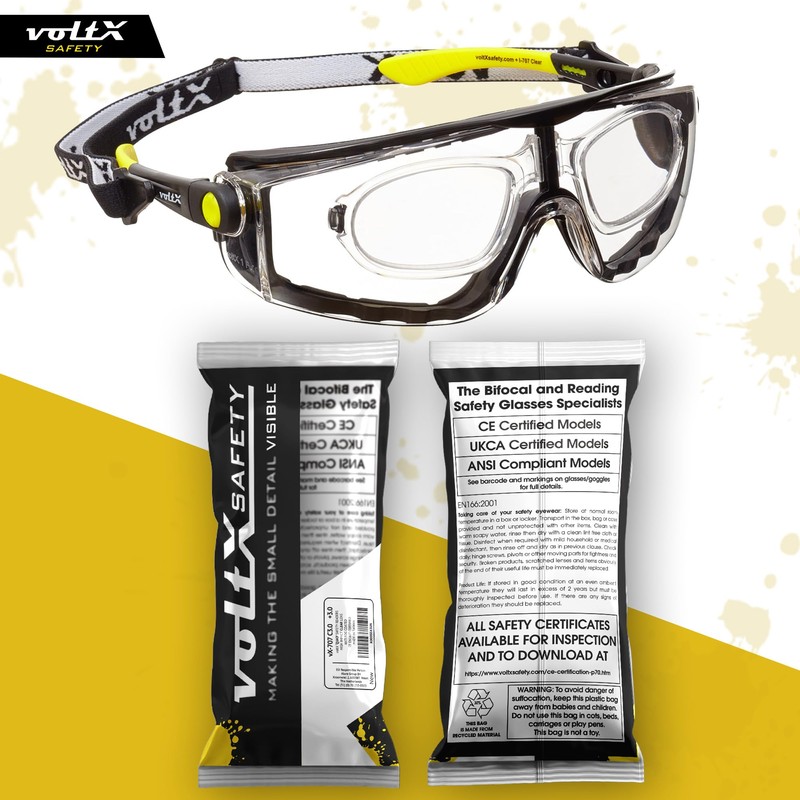 voltX 'QUAD' 4 in 1 Schutzbrille mit Lesehilfe (+3,0 Dioptrien,