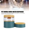 Pet Double Bowl Water Dispenser 1L Neck Protection Anti Tip