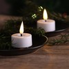 Eywamage White LED Tealights with Remote Batteries, Flickering Flameless Tea