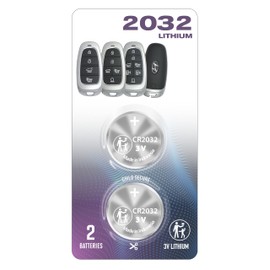 (2 PACK) CR2032 2032 Smart Remote Key Fob OEM Battery FITS key case shell keychain (2019-2022) for Hyundai Elantra Ioniq Sonata Tucson (with ID: TQ8-FOB-4F20 4F26 4F27 4F28) fits 4, 5, 6 or 7 Buttons