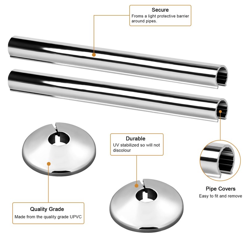 6PCS Radiator Pipe Covers and Pipe Collars Pipe Central Heating