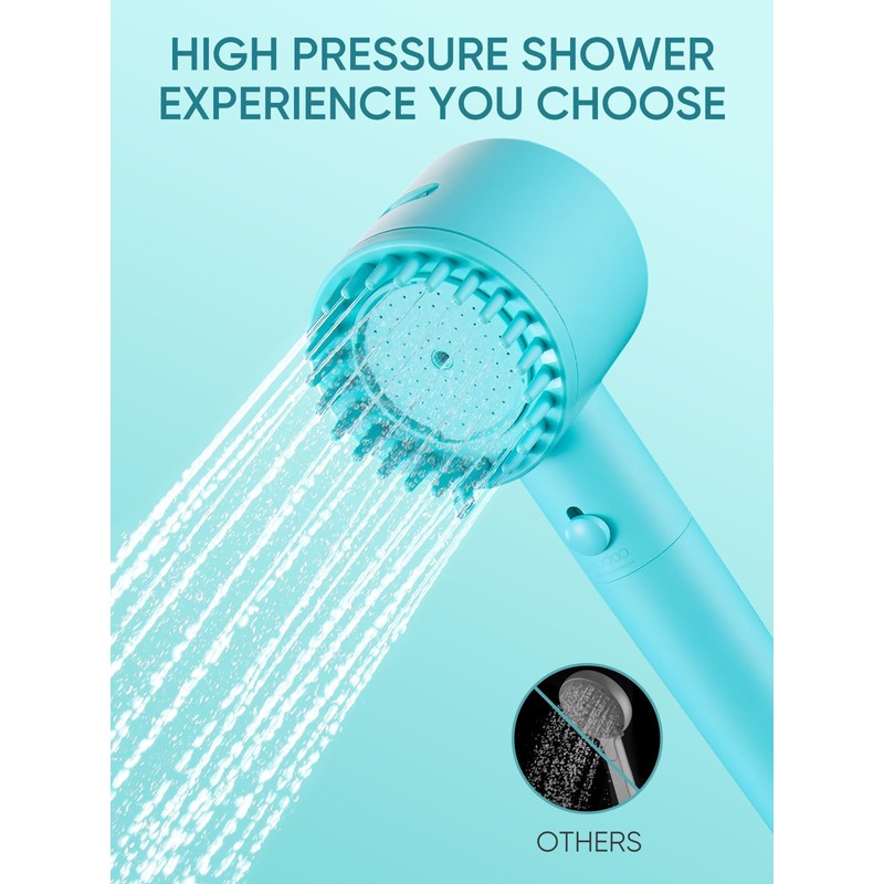 Cobbe Filtered Shower Head with Handheld, High Pressure 5-mode Showerhead