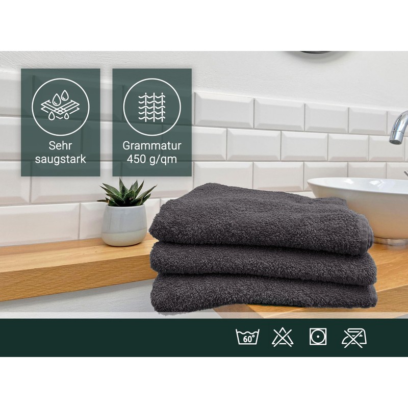 ZOLLNER Set of 10 Guest Towels – Small and Fluffy