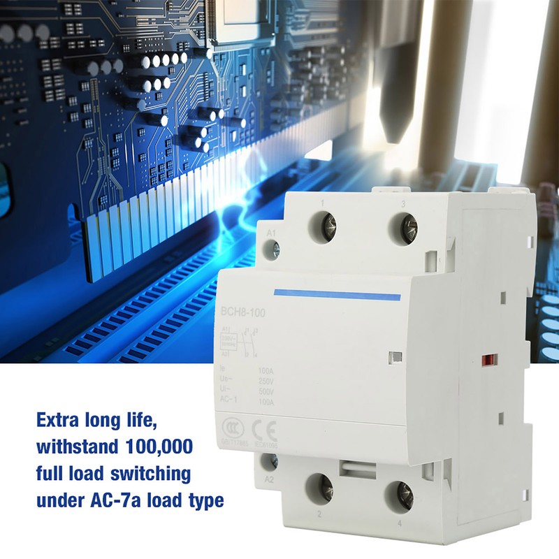 24/ 50/60HZ Household AC Contactor 2P/2NO 100A Modular Contactor