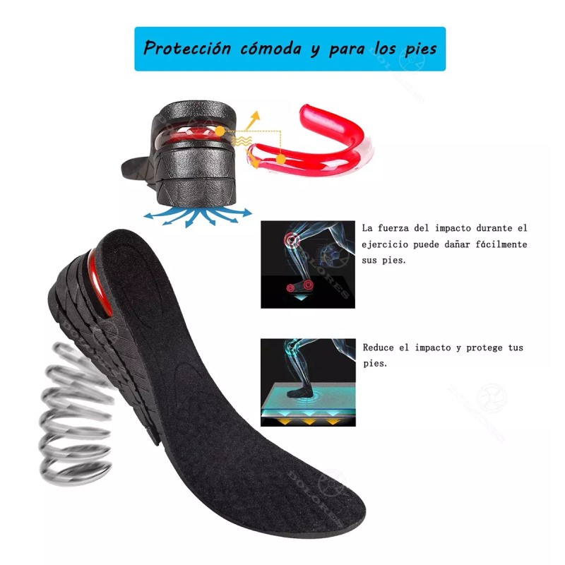 Dolores 1 Par Plantilla Aumenta Altura Más Estatura Ajustable Unisex