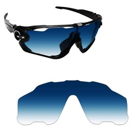 Alphax Blue Gradient Polarized Replacement Lenses Fit for Oakley Jaw-breaker OO9290