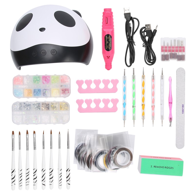 12Pcs Nail Art Kit Rhinestones Dotting Pen Nail Drill Pen
