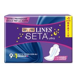 Lines Silk Ultra Night Extra Pack of 9 + 1 Item
