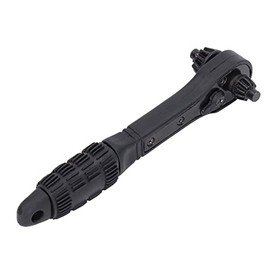 Llave de trinquete 2 en 1, juego de llaves de trinquete con portabrocas de acero para herramientas, juego de llaves de trinquete negras para taladros eléctricos