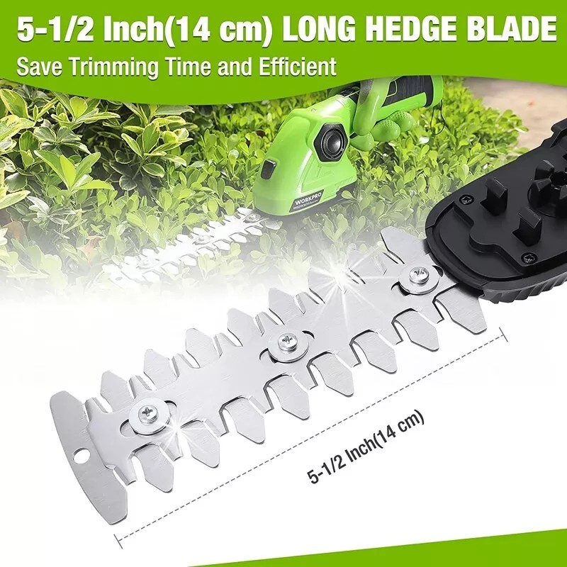 WORKPRO 7.2V 2-IN-1 2.0A Cordless Grass Shear Shrubbery Trimmer Electric