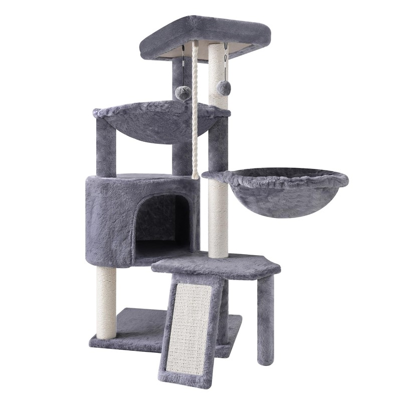 Xin Three Layer Cat Tree with Cat Condo and Two