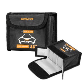 Sinyutia Lipo Battery Safe Bag Fireproof Safety Charging Storage Bag For DJI Mini 5/4/3 Pro Battery Accessories (Large - for 3pcs batteries)