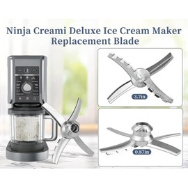 for Ninja CREAMi Deluxe Blade Paddle, Blade Replacement Part Compatible with Ninja Creamy Ice Cream Maker NC501 NC501C NC500 Series, Stainless Steel Creamie Accessories