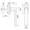 FELGNER Set of 2 Sevilla Window Handles in White, Classic