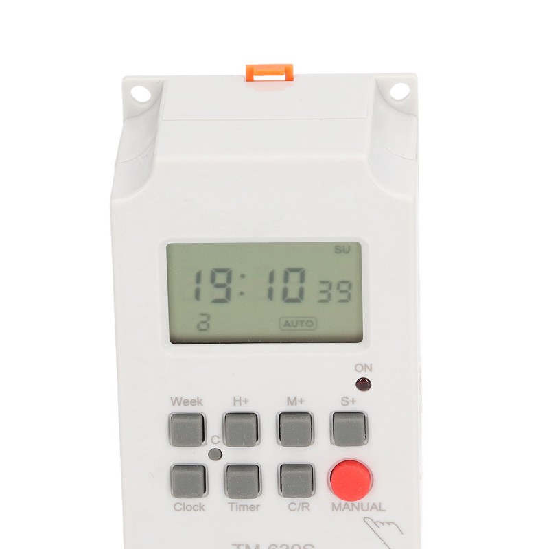Second Setting Digital Timer Switch ABS 7 Day Programmable Memory