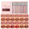 12PCS Matte Lip Liners Pencil Set, Nude Lip Contour Lipliner,
