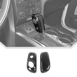 JeCar Carbon Fiber Gear Shift Knob Cover Trim Interior Accessories for 2009-2014 Ford F150 Raptor