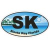 Generic Siesta Key Beach Florida Oval Bumper Sticker D1128
