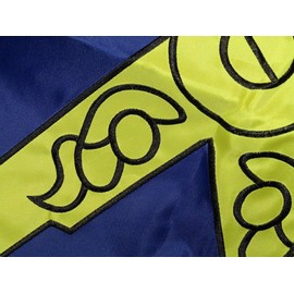 AES 3x5 Embroidered Mason Masonic Lodge Double Sided 210D Nylon Flag 3'x5' Fade Resistant Double Stitched Premium Penant House Banner Grommets