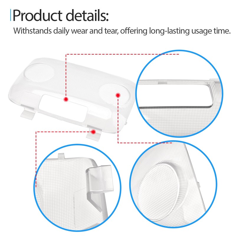 Reading Dome Assembly Light Cover Compatible with Toyota Sequoia 2008-2021
