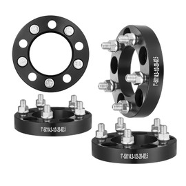 VEVOR Wheel Spacers, 1" Thick 5x4.5 Wheel Adapters, 5 Lug 5 x 114mm Forged Spacer, 82.5 mm Bore Hubcentric 1/2"-20 Studs Spacers, Fit for 1984-2013 Jeep and Ford, 4 PCS Black