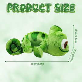 XPJBKC Pascal Chameleon Plush Toy, Magnetic Chameleon Cuddly Toy, Lizard Plush Toy, Chameleon Cuddly Toy on Shoulder for Children Adults Fans