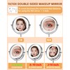 1X/10x Magnified Lighted Makeup Mirror Double Sided Round Magnifying Mirror