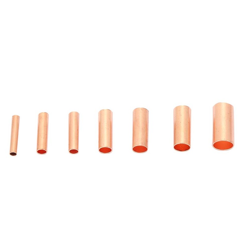 Copper Connecting Tube, 250 Pcs Red Copper Connecting Tube, 6mm