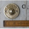 Vintage Door Bell Push Button 'Press' Round Aged Brass 60mm