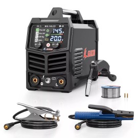 GZ GUOZHI 145A MIG Welder, 3 in 1, 110V Flux Core, Lift TIG/ARC, LCD Display