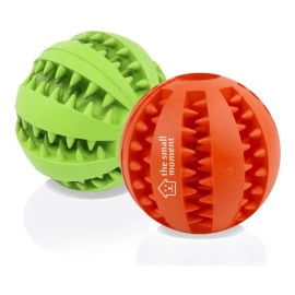 Pelota Para Perro De Plástico Higiene Dental (2 Pz) 5 Cm