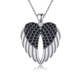 DAYLINLOVE Angel Wings Necklace 925 Sterling Silver Angle Wing Pendant Jewellery Gifts For Women Mother