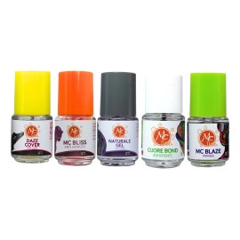 Paq. Básicos Mc Nails, Antihongos, Top Coat Y Primer. 5 Pzs