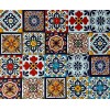 Escanver Azulejo Mosaico Talavera Relieve 10x10 Confeti Mixtos 30 Pzs